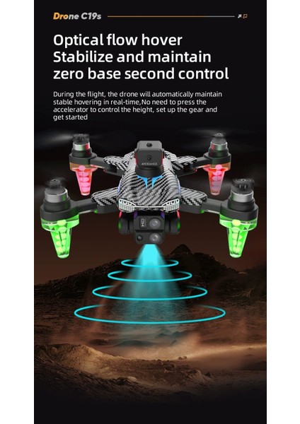 C19S Akıllı Katlanabilir Drone Serisi – 360° Engel Kaçınma & Ultra Net Çekim