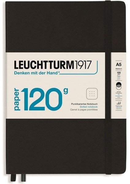 Leuchttrum 1917 Superior Paper Edition 120 g/m² Sert Kapak, A5, Noktalı Black 363533