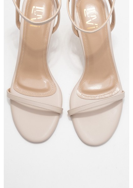 Jasmin Bej Cilt Tek Bantlı Kadın Topuklu Ayakkabı fiyatları