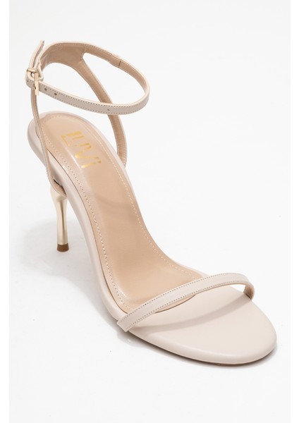 Jasmin Bej Cilt Tek Bantlı Kadın Topuklu Ayakkabı modelleri
