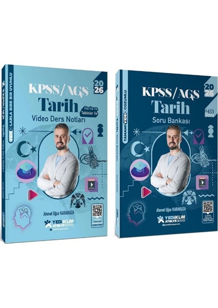 2026 Kpss Tarih Atölye Video Ders Notları ve Soru Bankası Seti 2 Kitap