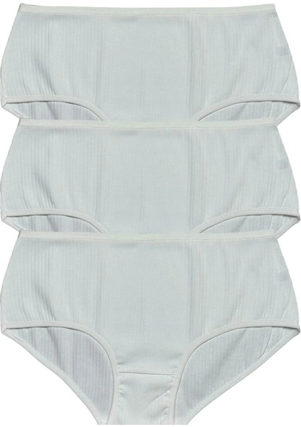 3'lü Kadın Fitilli Bato Yüksek Bel Pamuklu Külot