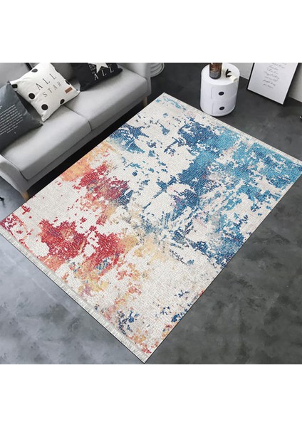 Kaymaz Tabanlı Kilim Modern Halı Makinede Yıkanabilir Halı Dot Tabanlı Halı 6079A