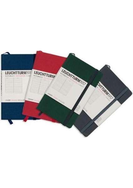 LEUCHTTURM1917 Limited Edition Kumaş Kapak Siyah Bantlı A6 Kareli Defter Anthracite 338296 modelleri