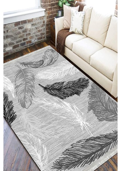 Tüy Desenli Halı Yıkanabilir Kilim Kaymaz Tabanlı Yolluk Dot Tabanlı Halı 2059C