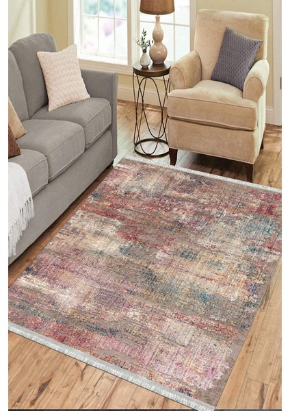 Vintage Yıkanabilen Halı Makinede Yıkanabilir Kilim Kaymaz Taban Halı Dot Tabanlı Halı 6075A