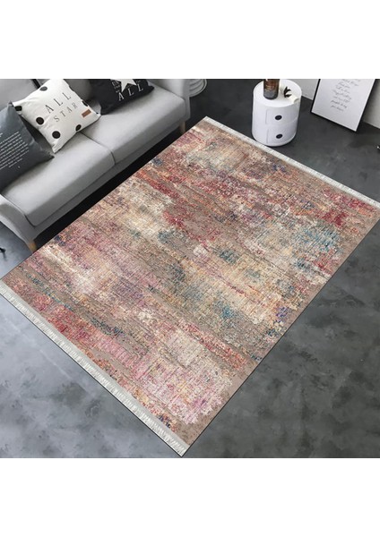 Vintage Yıkanabilen Halı Makinede Yıkanabilir Kilim Kaymaz Taban Halı Dot Tabanlı Halı 6075A