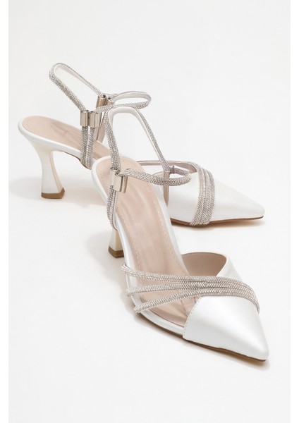 Lavıe Sedef Cilt Şerit Taşlı Kadın Abiye Ayakkabı