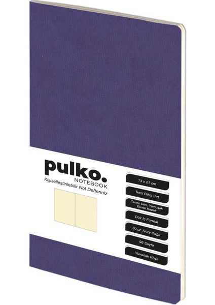 Terzi Dikiş 13X21 cm Çizgisiz Defter Mor