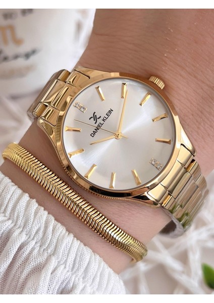 Çelik Kordon 3 Atm Suya Dayanıklı Özel Tasarım Kadın Kol Saat+Bileklik VS.BLKT.0490