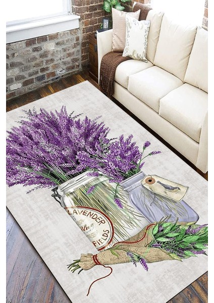 Vintage Mutfak Halısı Yıkanabilir Halı Kilim Kaymaz Tabanlı Yolluk Dot Tabanlı Halı 2197A