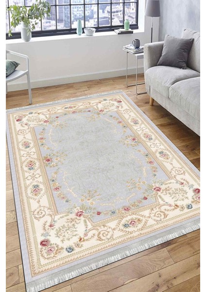 Vintage Desenli Floral Halı Yıkanabilir Kilim Kaymaz Tabanlı Yolluk Dot Tabanlı Halı 2101B fiyatları