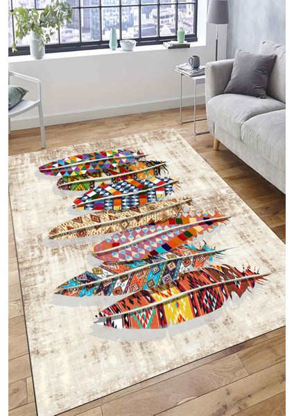 Tüy Desenli Halı Yıkanabilir Halı Kilim Kaymaz Tabanlı Yolluk Dot Tabanlı Halı 2196A