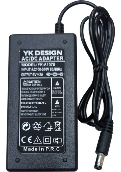 5V 2A Standart Uçlu Adaptör 5 Volt 2 Amper 5.5*2.5mm Standart Uçlu Adaptör