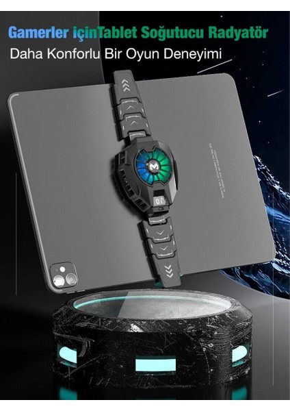 Memo DL05T Dijital Göstergeli Tablet Soğutucu Gamer Oyuncu Radyatör Soğutma Fanı