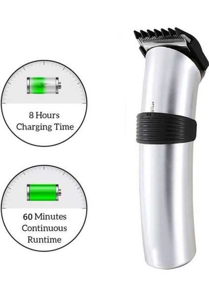 Taşınabilir 4 Bıçaklı Şarjlı Mini Saç ve Sakal Tıraş Makinesi Gri fırsatları