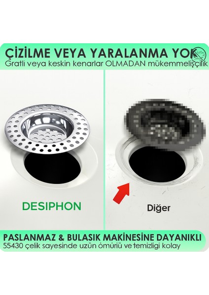 4'lü 304 Kalite Paslanmaz Çelik Lavabo Süzgeci | Gider Tıkanıklığı Önleyici Süzgeç Seti modelleri