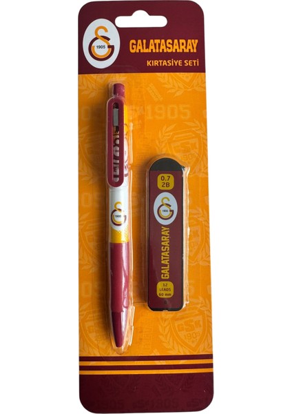 Galatasaray Lisanslı Mekanik Kurşun Kalem ve 0.7mm 2b Uç Seti