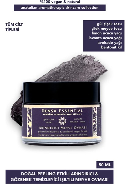 Işıltılı Meyve Ovması 50 ml - Doğal Peelıng Etkili Arındırıcı & Gözenek Temizleyici