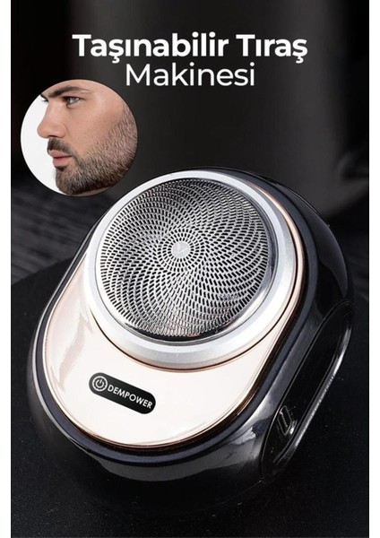 Kompakt Yuvarlak Tıraş Makinesi, Siyah, Seyahat Dostu, Pratik ve Hafif Tasarım fiyatları