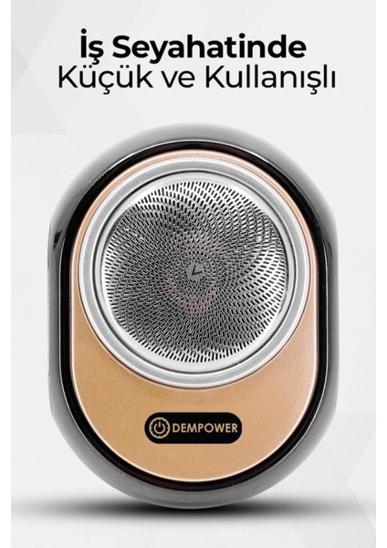 Kompakt Yuvarlak Tıraş Makinesi, Siyah, Seyahat Dostu, Pratik ve Hafif Tasarım modelleri