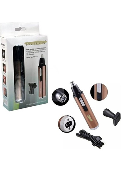 Şarjlı Fonksiyonlu Sakal, Burun, Kulak ve Saç Kesme Cihazı Gümüş