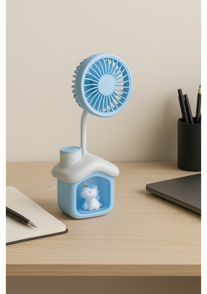 Masa Fanı & Gece Lambası - Kumbara ve Kalemtraş Özellikli fiyatları