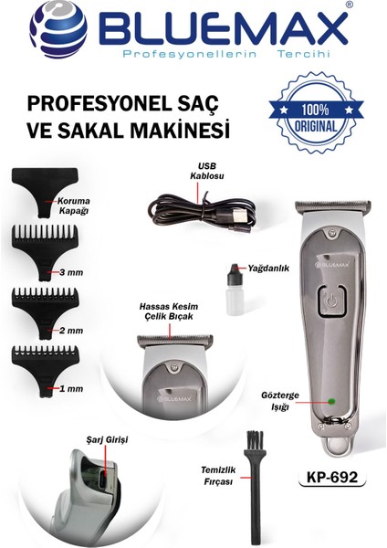 Güçlü ve Yönlü Tıraş Makinesi, Saç, Sakal ve Vücut Kullanımı fiyatları