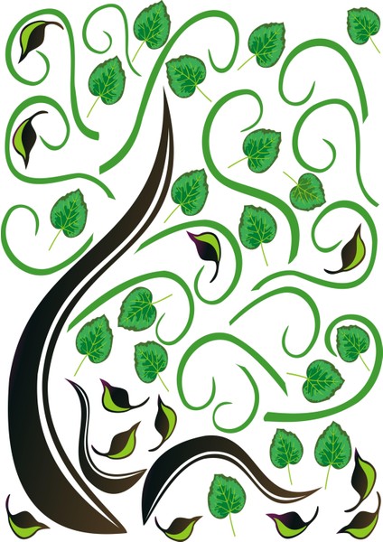 Duvar Çıkartma Stıcker Dekoratif Duvar Kağıdı Ağaçlı Pvc 70X50X0,5CM modelleri