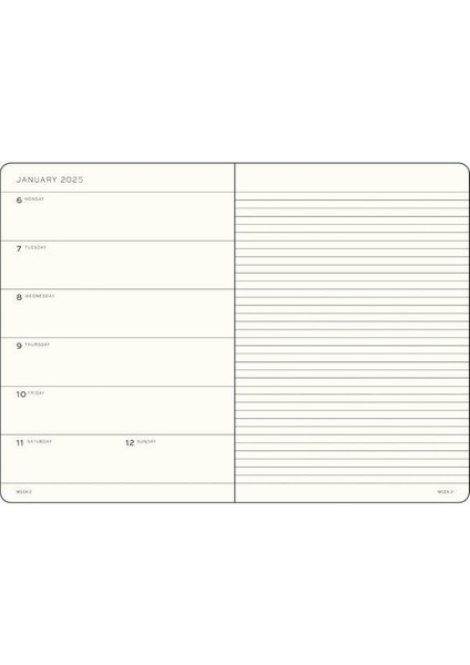 LEUCHTTURM1917 2025 Haftalık Planlayıcı ve Not Defteri, Yumuşak Kapak, Orta Boy (A5), 144 Sayfa, Ingilizce, Çizgili, Mint 370755 fiyatları