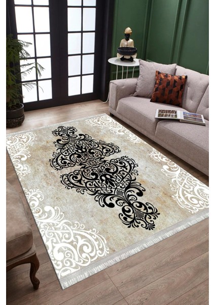 Özel Ölçü Halı Kaymaz Taban Halı Makinede Yıkanabilir Kilim Dot Tabanlı Salon Halısı 3099A
