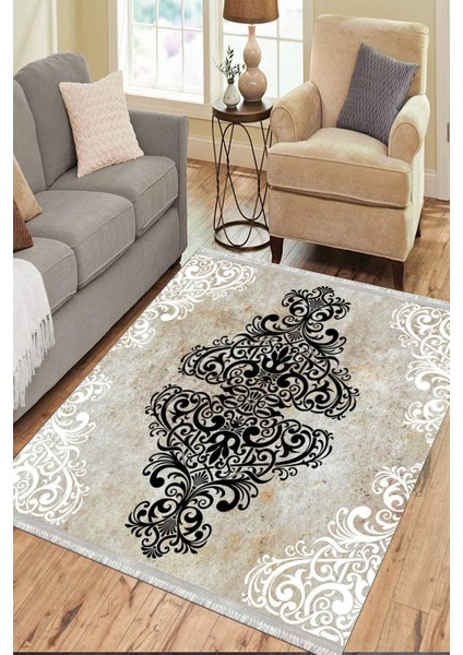 Özel Ölçü Halı Kaymaz Taban Halı Makinede Yıkanabilir Kilim Dot Tabanlı Salon Halısı 3099A