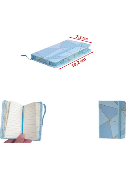 Renkli Kenar 80 Yaprak A7 Çizgili Mini Not Defteri Lastikli 5 Orta​ Cep Defteri (Ebat: 10,2 cm x 7,2 Cm) fiyatları