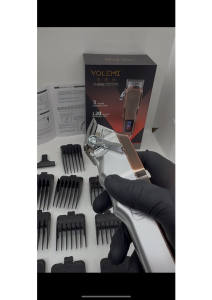 Profesyonel Fonksiyonlu Saç, Sakal, Vücut Tıraş Makinesi, Metalik Tasarım