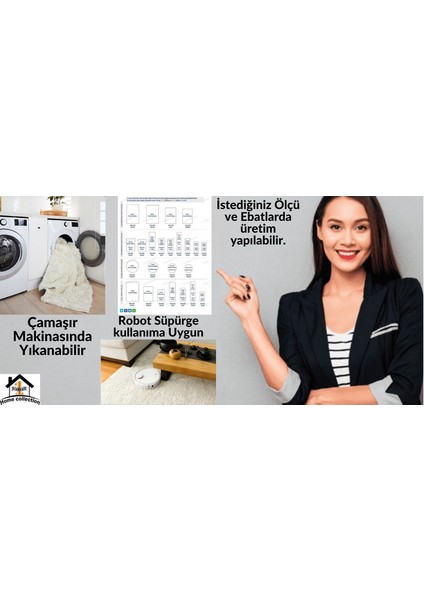 Gri Dekoratif Halı Makinede Yıkanabilir Kaymaz Taban Kilim Dot Tabanlı Salon Halısı 0062B