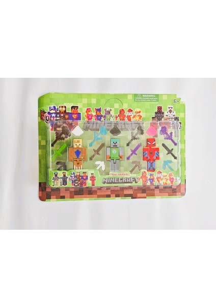 Minecraft 3 Lü Figür 8 cm 18 Parça