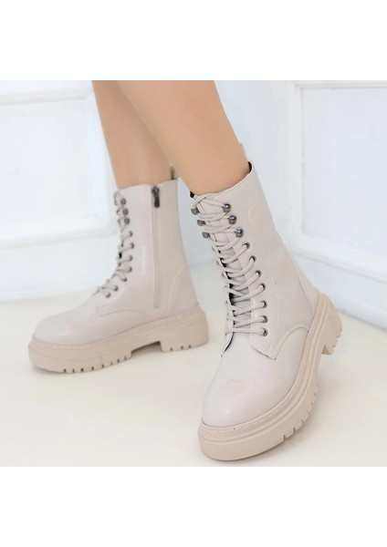 Caxa Bej Cilt Bağcıklı Bot fırsatları