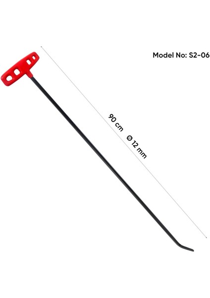 90CM 12MM 6'lı Boyasız Göçük Düzeltme Çubuk Seti -S2-Set