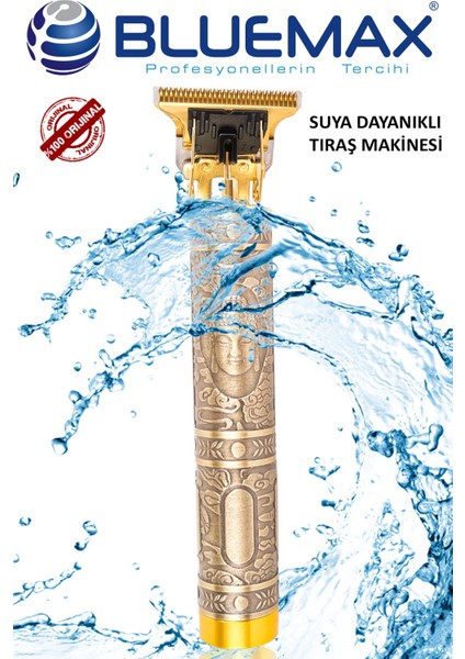 Suya Dayanıklı Budha Desenli Tıraş Makinesi, Şarj Göstergeli