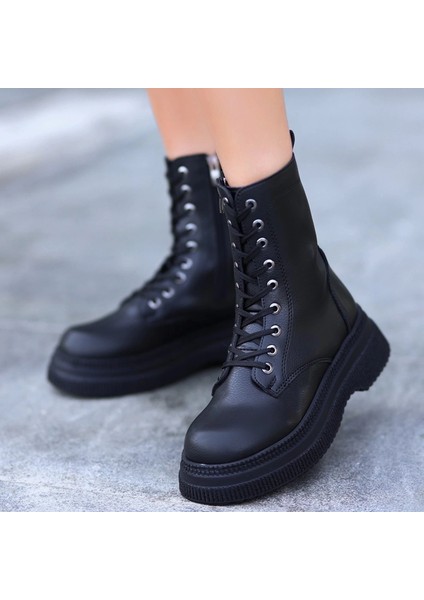 Roxan Siyah Cilt Bağcıklı Bot indirimleri