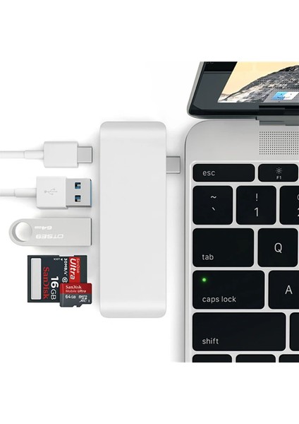Ally 5 In1 Usb-C Hub 3.0 Type-C Şarj Kart Reader Type-C Bütün Cihazlar Için-(5 - HNK1353-9778