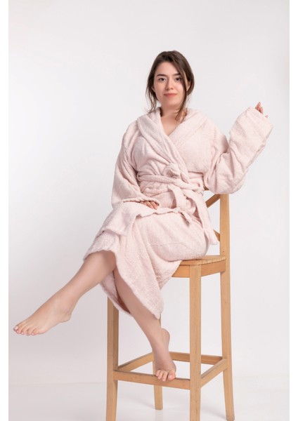 Şalyaka Pudra Bornoz Pamuklu Clasic Robe Ekstra Yumuşak Lüx Unisex fiyatları