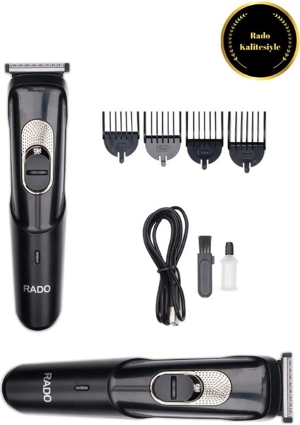 Siyah Şarjlı Saç ve Sakal Tıraş Makinesi, Ense Kesme,Islak Kullanım