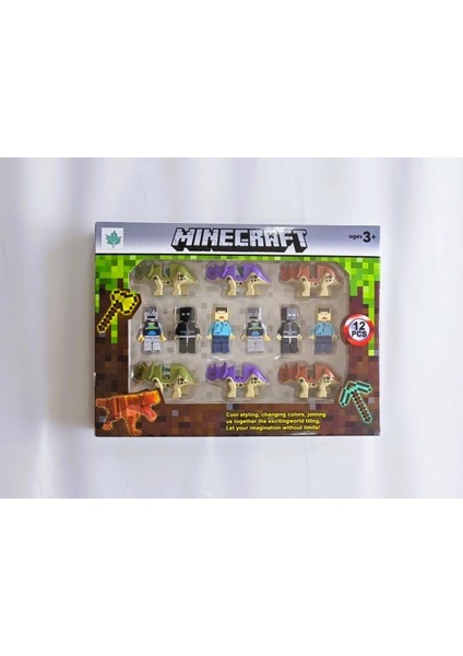 Minecraft Dinosaur Mods 12'li Figür Set
