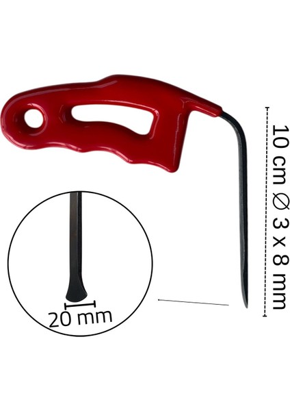 10 cm 3X8MM Çap Plaka Çubuk Büyük Ağız Çubuk - S15-01