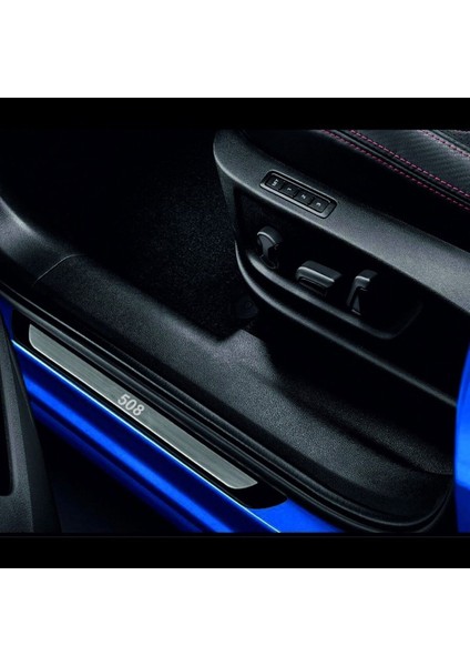 Peugeot 508 Tüm Modeller Uyumlu Old Krom Kapı Eşiği 4 Parça Yazılı