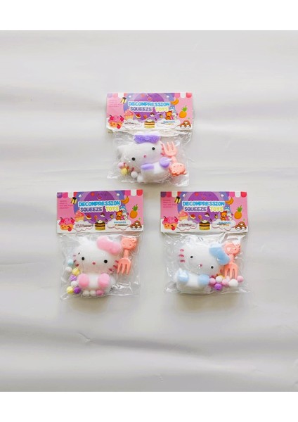 1 Adet Hello Kitty Squishy Oyuncağı Sukuşi (8x6,5cm) Rastgele Renk