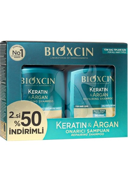 Keratin ve Argan Onarıcı Şampuan 2X300ML