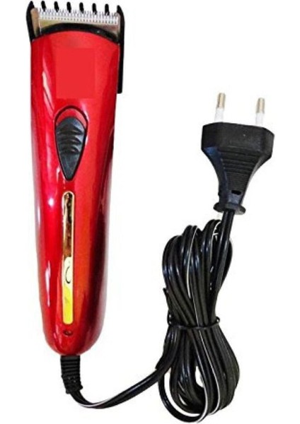 Kırmızı Kablolu Elektrikli Saç Tıraş Makinesi GW-9773