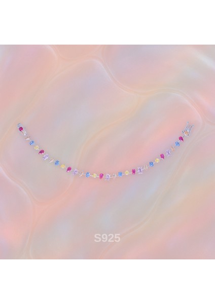 Yeşil Gradyan Su Yolu Kolye - 925 Ayar Gümüş- Yeşil Sarı Ombre